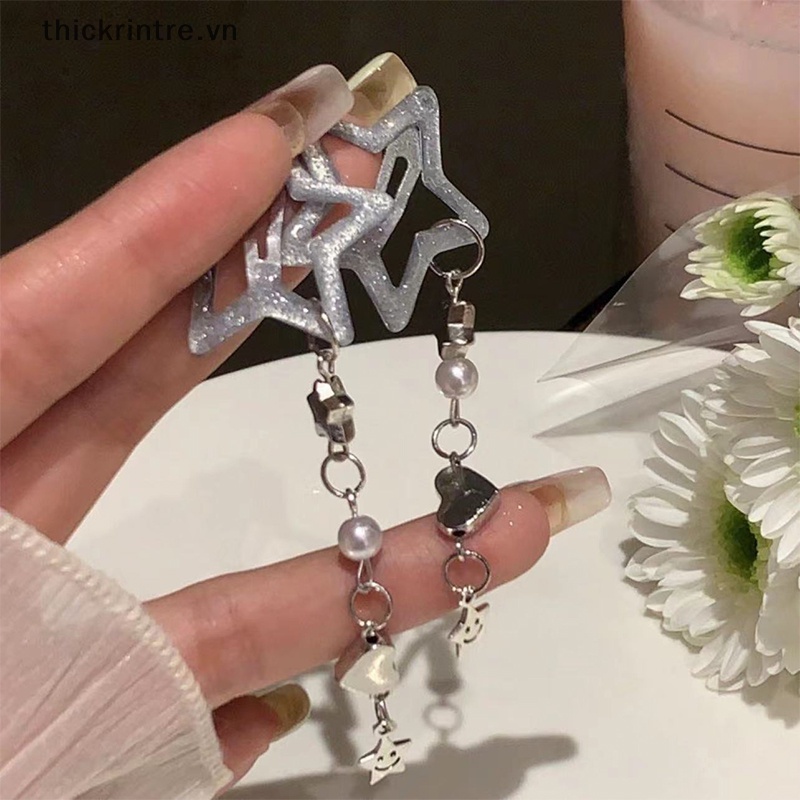 Set 2 Kẹp Tóc Đính Ngôi Sao Tua Rua Ngọt Ngào Thời Trang Cho Bé Gái