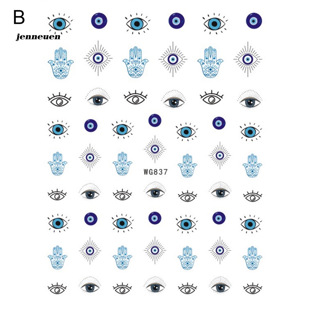 Đề Can Dán Móng Tay Nhiều Màu Sắc Họa Tiết Mắt Thời Trang Quyến Rũ Cho Nữ