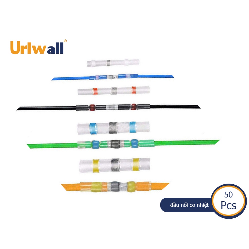 Urlwall Bộ 50 Ống Co Nhiệt Bảo Vệ Dây Điện Chống Thấm Nước