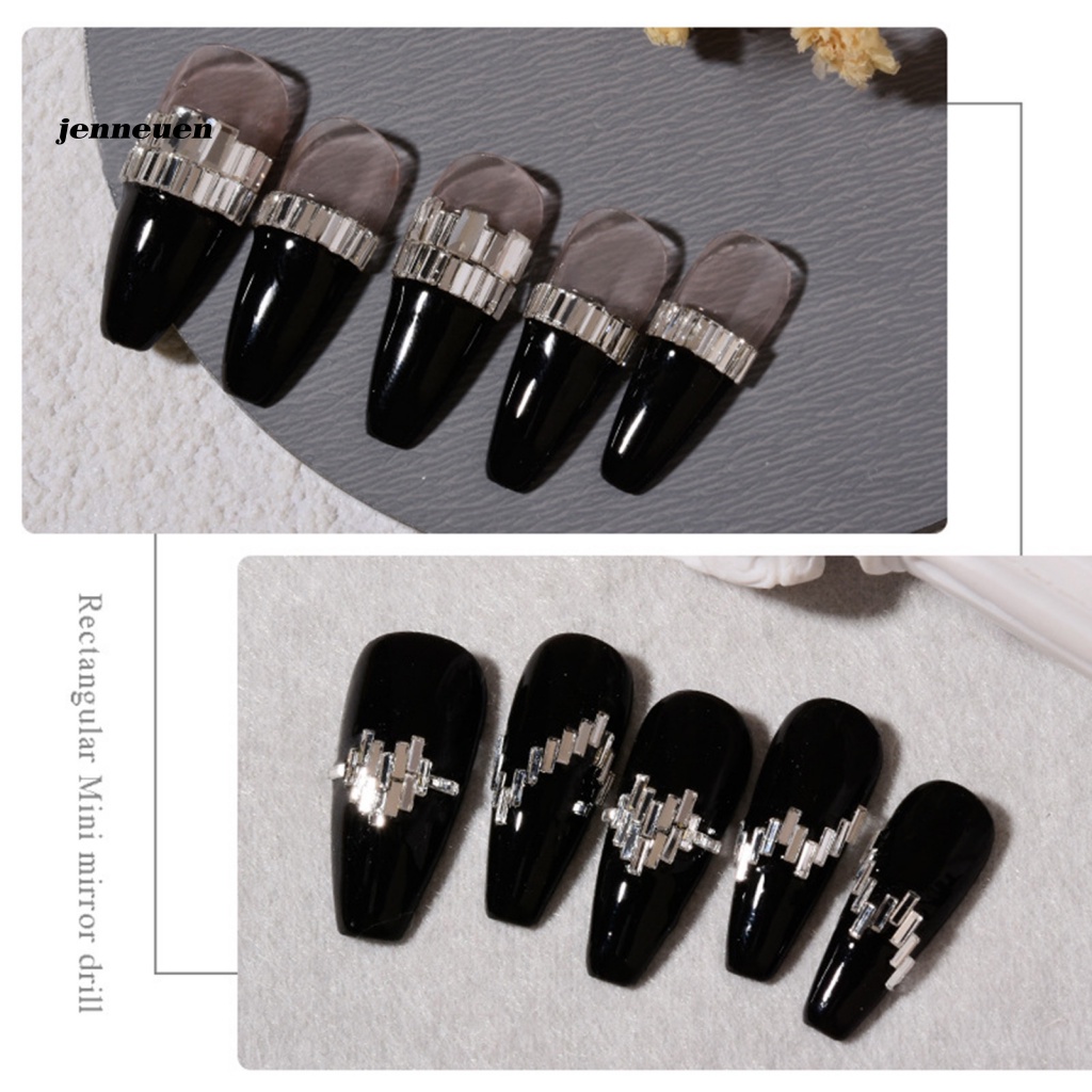 Set 200 Phụ Kiện Trang Trí Móng Tay Nghệ Thuật Sáng Bóng Chống Mài Mòn