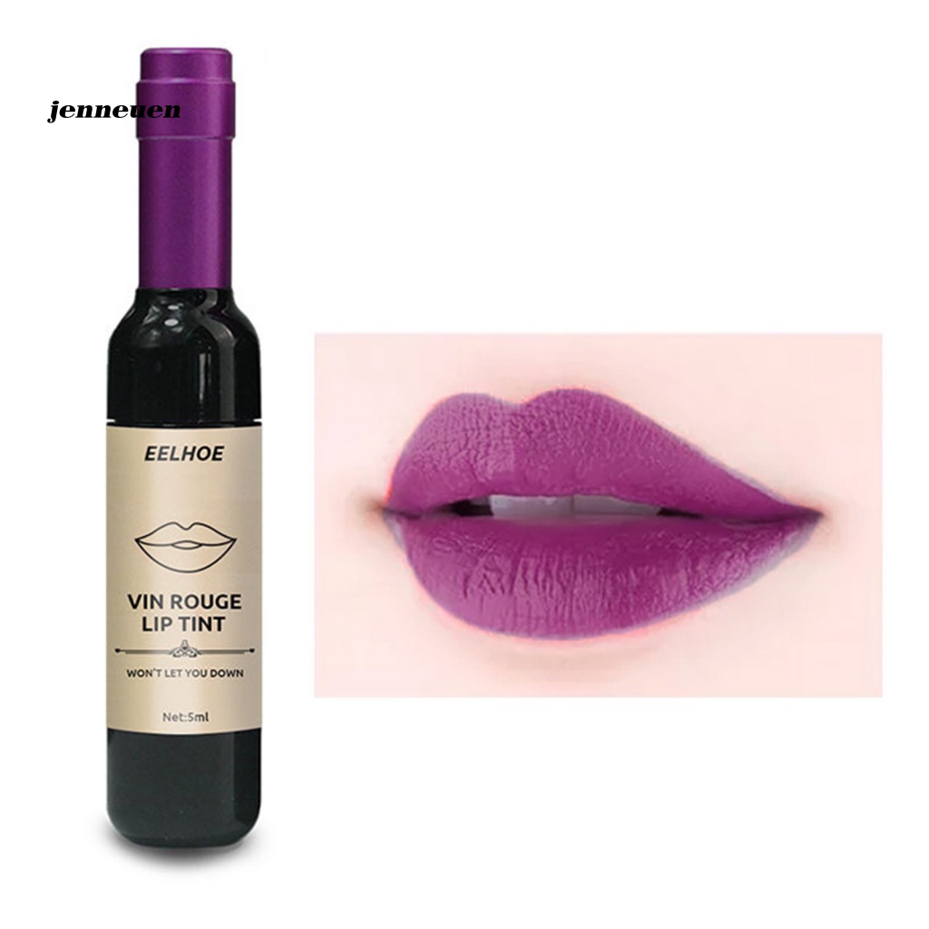 Son Môi Dạng Lỏng 5ml Màu Lì Thân Thiện Với Môi Trường Thiết Kế Hình Chai Rượu Vang Độc Đáo