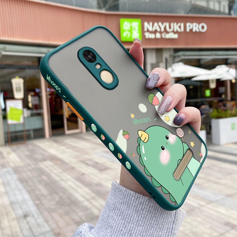 Ốp Điện Thoại Cứng Viền Silicon Họa Tiết Khủng Long Nhỏ Dễ Thương Chống Sốc Cho Xiaomi Redmi Note 3 Note 3 Pro Note 2