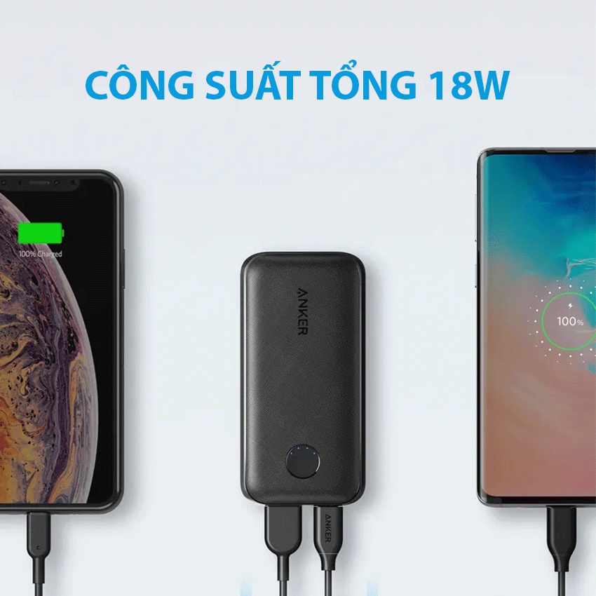 PIN SẠC DỰ PHÒNG ANKER POWERCORE 10000 PD REDUX - 10.000MAH - A1239 - MÀU ĐEN