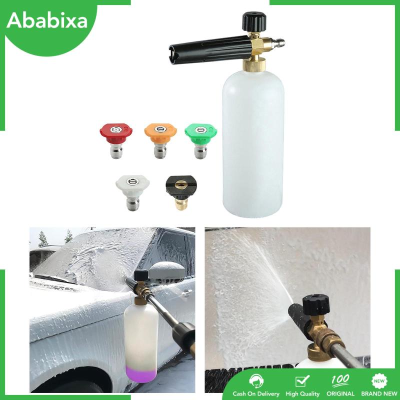 Bình Xịt Bọt Xà Phòng 1 / 4 inch Kết Nối Nhanh 1L Kèm 5 Đầu Phun Áp Suất Dùng Rửa Mặt