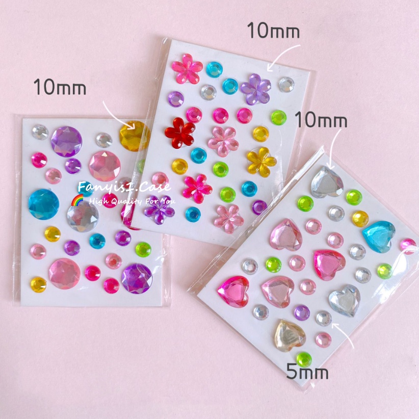 Miếng Dán Trang Trí Hình Kim Cương 3D Bằng Acrylic Cho Trẻ Em