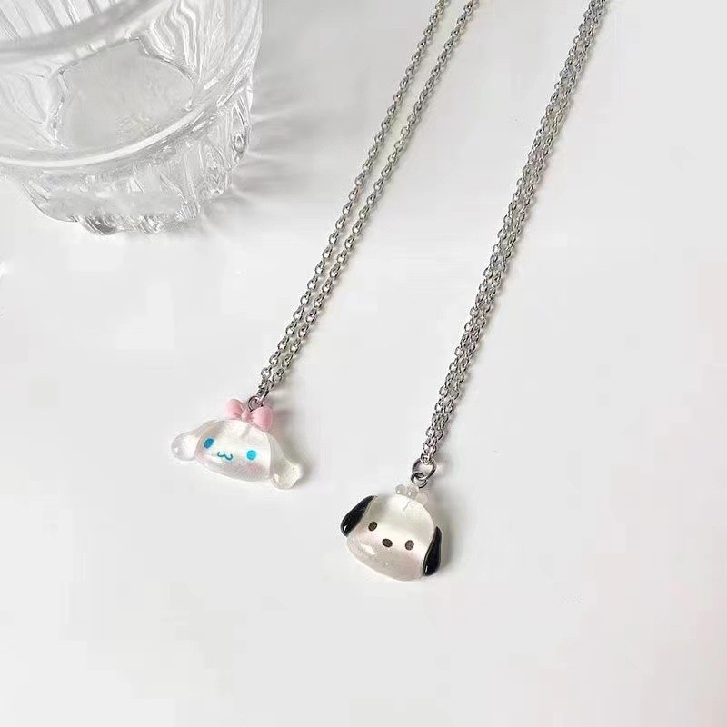 SANRIO Vòng cổ Thép Không Gỉ Mặt Hình Thú Hoạt Hình Đáng Yêu