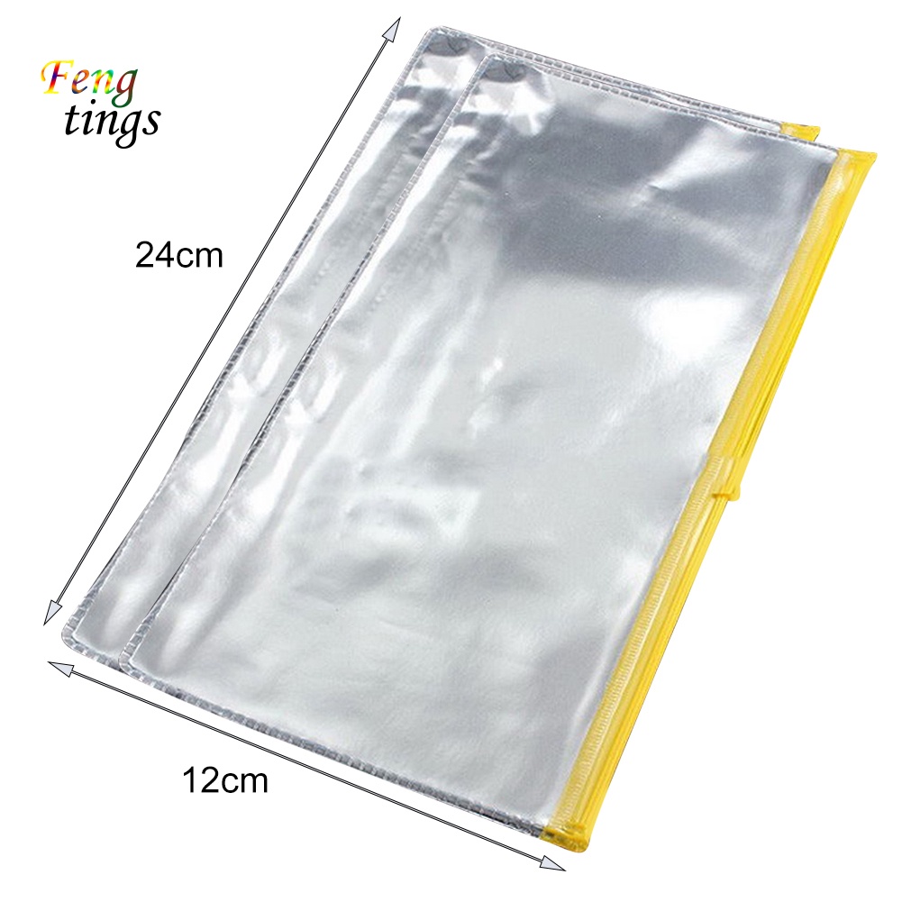 Bộ 2 Túi Đựng Bút Chống Thấm Nước Có Khóa Kéo Tiện Dụng