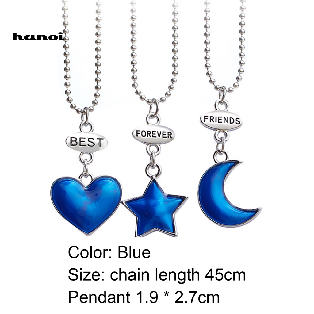 Set 3 Vòng cổ MặT HìNh TráI Tim KhắC Chữ ThờI Trang Cho Nữ