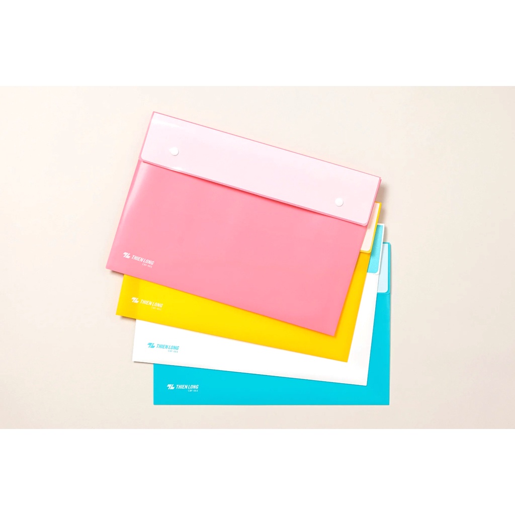 Bìa Nút Màu Pastel F4 - Thiên Long CBF-003 - Xanh Ngọc Pastel