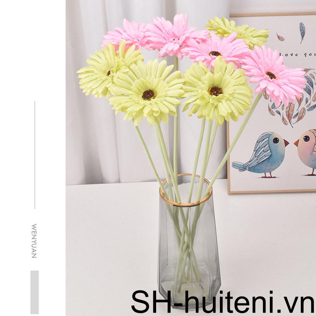 Set 10 Cành Hoa Gerbera Giả Trang Trí Không Gian