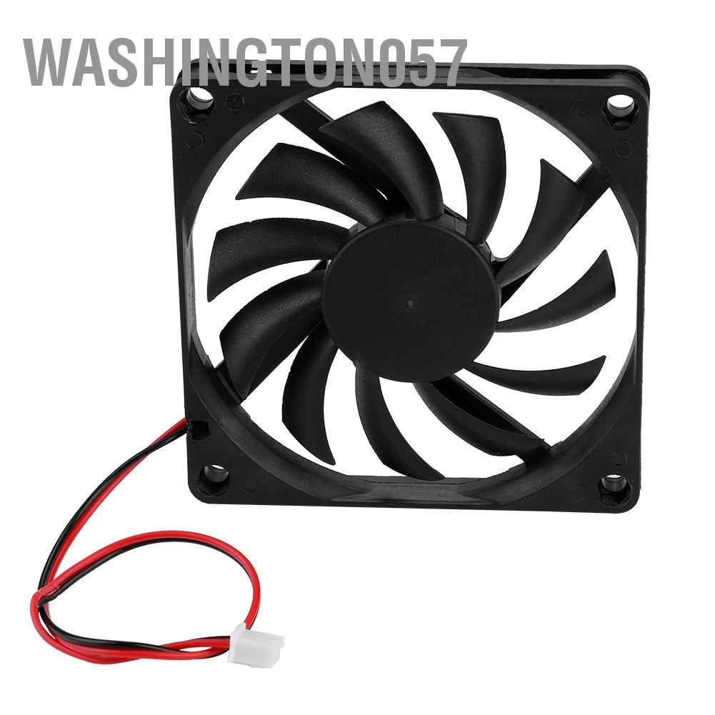 Washington057 2 Chiếc 8Cm 12V CPU Làm Mát Quạt Tản Nhiệt Im Lặng Tắt Tiếng Cho Máy Tính máy Màu Đen