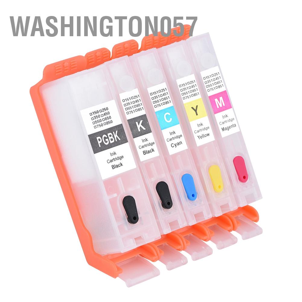 Washington057 Hộp Mực Đổ Lại 5 Màu PGI-850/CLI-851 Với Chip ARC Cho Canon PIXMA MG6380/MG5480