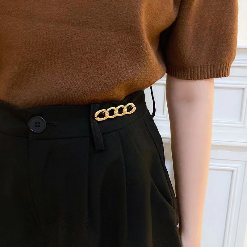 Dây Xích Kim Loại Đeo Thắt Lưng Quần Jean / Cài Nút Có Thể Tháo Rời