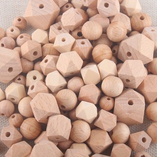 10 hạt tròn gỗ sồi / gỗ phong (10-18mm)