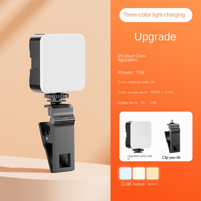 Đèn LED Mini Kẹp Gắn Điện Thoại Hỗ Trợ Chụp Ảnh Selfie 2500K-9000K Cho iPhone Samsung Huawei Xiaomi