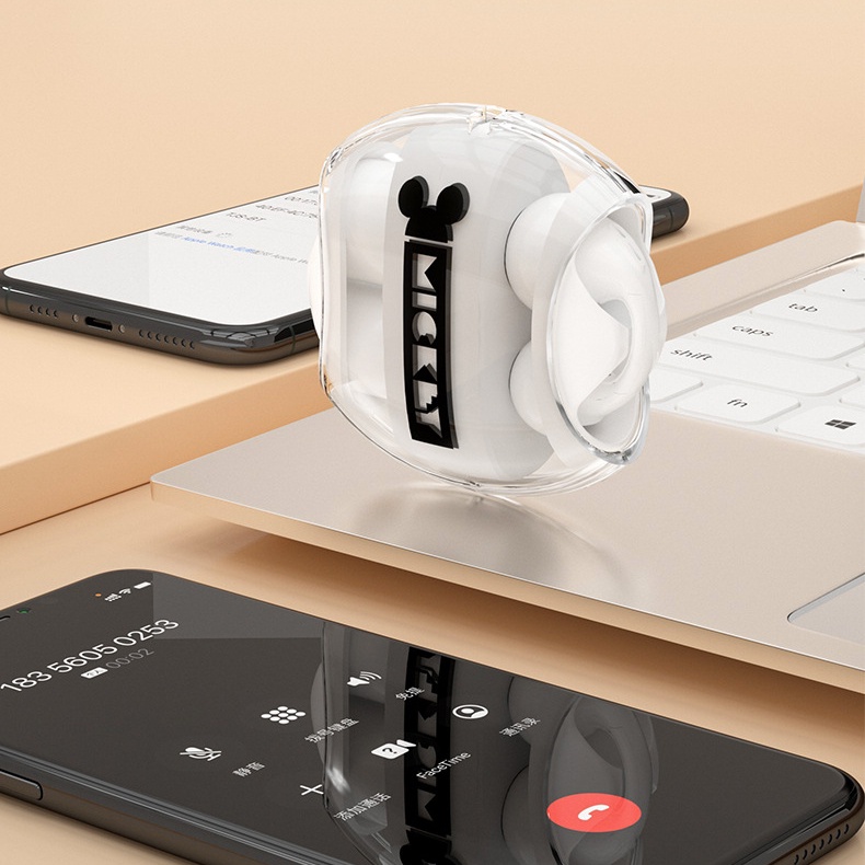 Tai Nghe Nhét Tai Không Dây Bluetooth 5.3 Xương Disney Q52 Hình Gấu Pooh Lotso Mickey Ngoài Hành Tinh Pin Âm Thanh HiFi Chất Lượng Cao