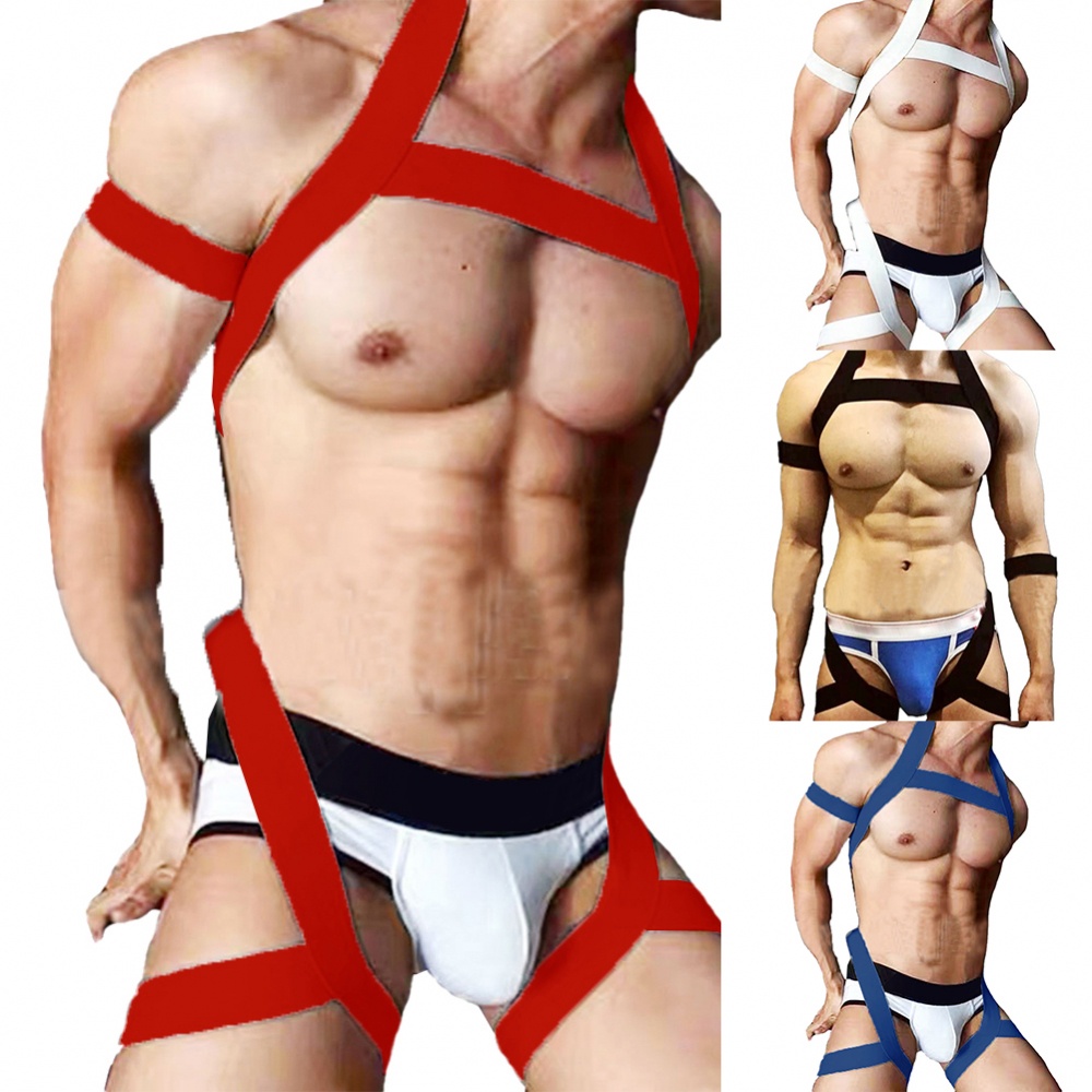 Dây đai toàn thân dây đai căng gợi cảm thắt lưng ngực clubwear gay harness