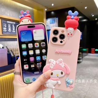 Ốp Lưng Cho VIVO V50 Y39 Y29 Y04 Y19S Y100 V40 Y28 Y03 V30e Y18 Y17S Y27S V29 V27 V25 Y36 Y16 Y02S Y35 Y22 Y01 Y15S V23E V21 T1X Vỏ Điện Thoại Silicon Màu Hồng Dễ Thương Giai Điệu + Dây Buộc