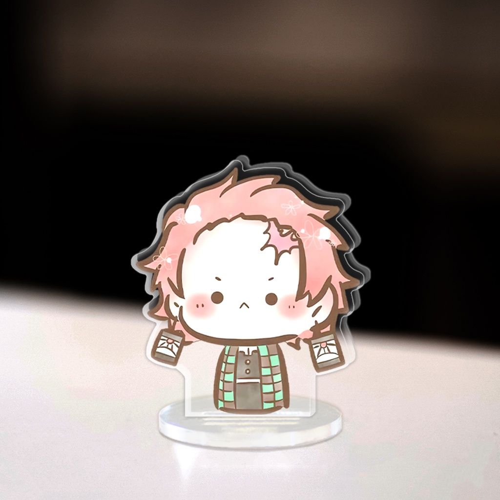 Mô hình Mini Demon Slayers Tanjiro Nezuko Standee Chibi Anime Manga Kimetsu no Yaiba trang trí góc học tập cao 3cm