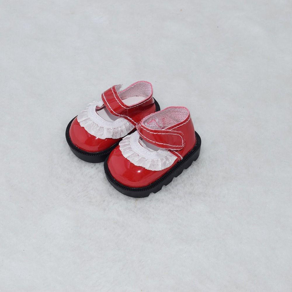 Giày búp bê uumir, giày mini thay thế 20cm, giày kết dính da ren nhỏ búp bê bông