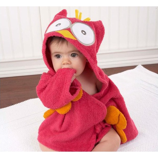 0-6y trẻ em áo choàng động vật bé trai cô gái bông ngủ áo choàng tắm trẻ em romper trẻ em mặc nhà bé trùm đầu khăn tắm áo choàng hoạt hình