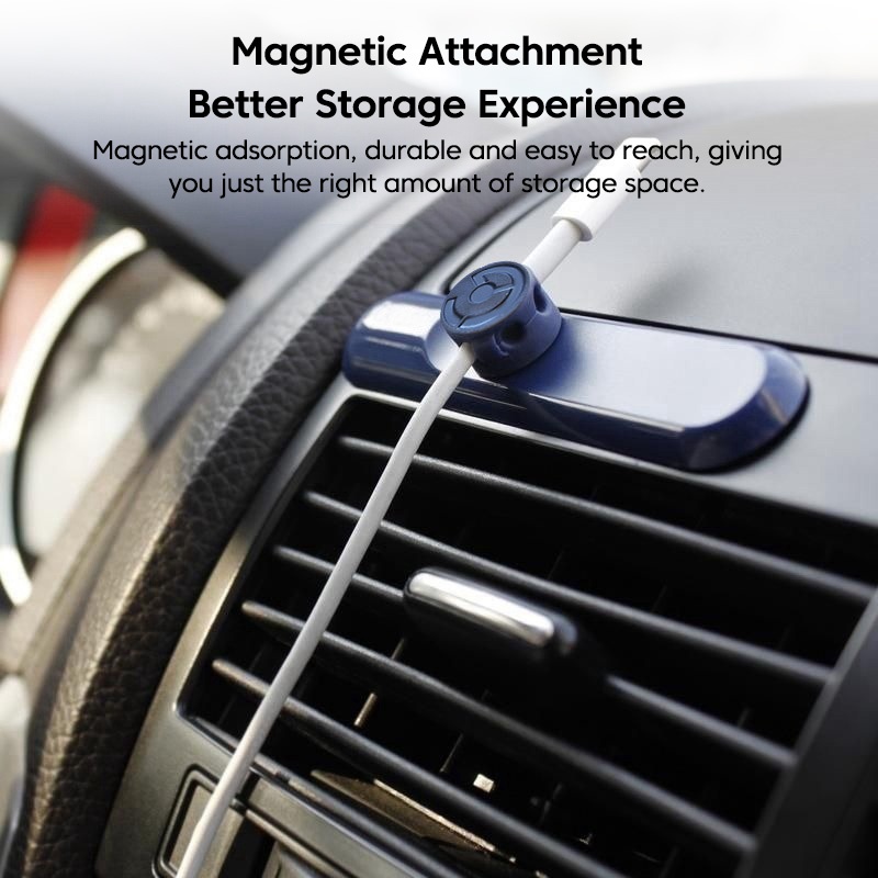 Giá Đỡ Nam Châm Quấn Dây Cáp USB Bằng Silicone