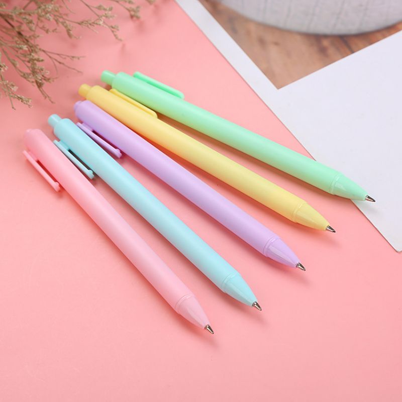 Bút gel đen vỏ pastel retro Nhám SHIORI viết gel bấm 0.5mm