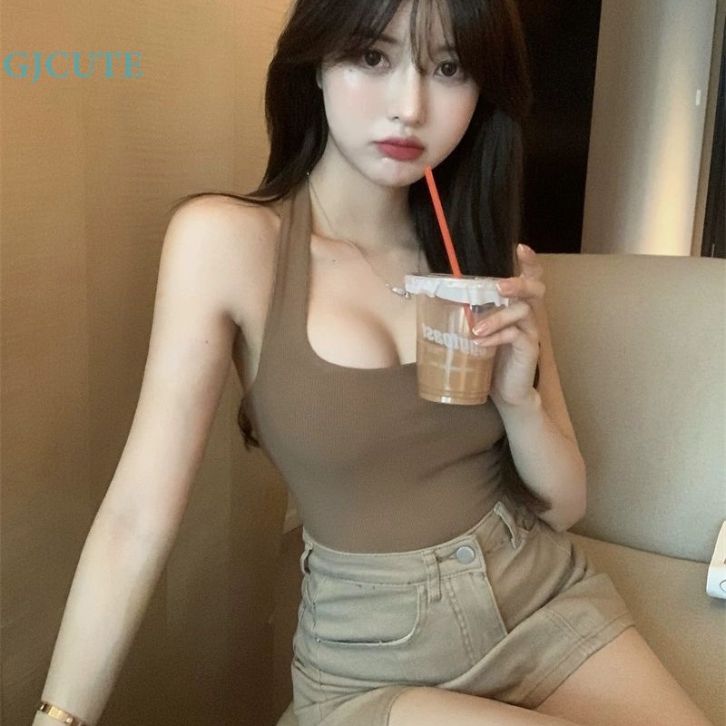 Áo Hai Dây Màu Trơn Mùa Hè Gợi Cảm Cho Nữ