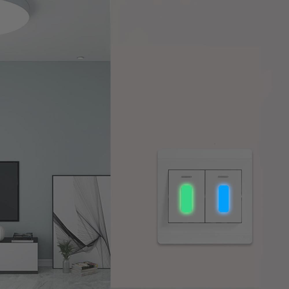 Miếng Dán Công Tắc Đèn Dạ Quang Hình Chữ Nhật E2V8 DIY