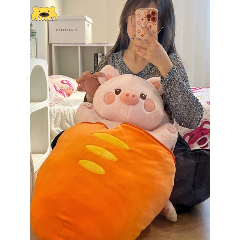 🔥Có Sẵn🔥2 Trong 1Thỏ dâu Gấu Bông con thỏ Cosplay 2 Màu - Bunny Bông Cao Cấp Gấu Bông Thú Nhồi Bông Hình Thỏ dâu Và Cà Rốt Sáng Tạo Cho Bé