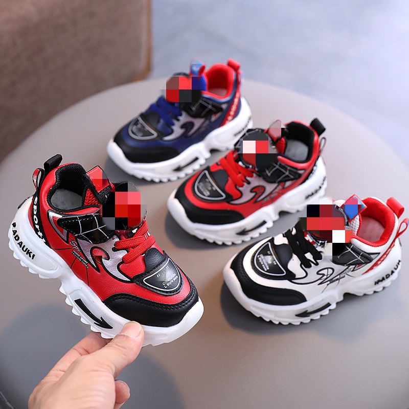 CUTE Giày trẻ em mới phiên bản hàn quốc giày chạy bộ da giày thể thao nam