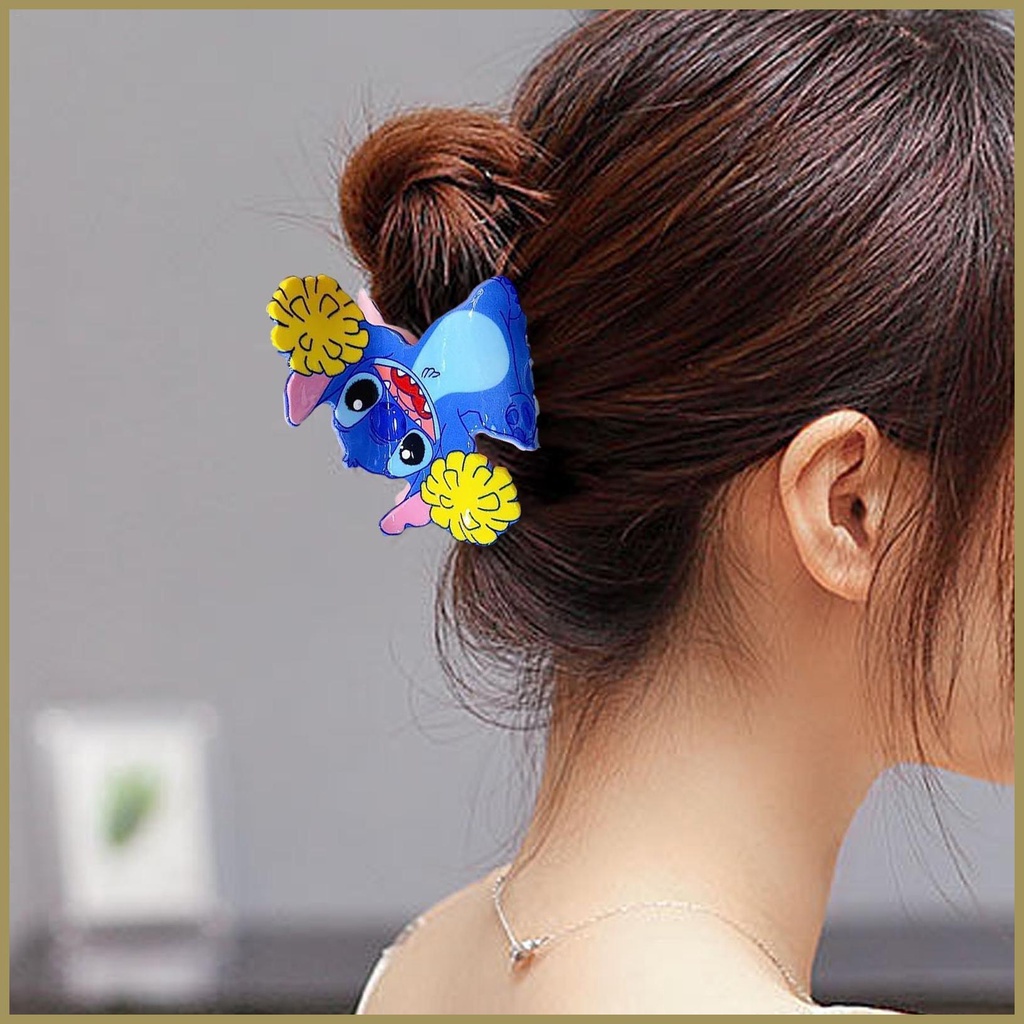 Kẹp Tóc Càng Cua Hình Stitch Hoạt Hình Bằng Acrylic Thời Trang Cho Nữ paca3vn