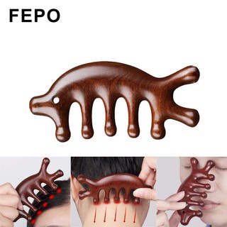 FEPO 1 Lược Gỗ Đàn Hương Chải Tóc Mát Xa Da Đầu Chống Tĩnh Điện