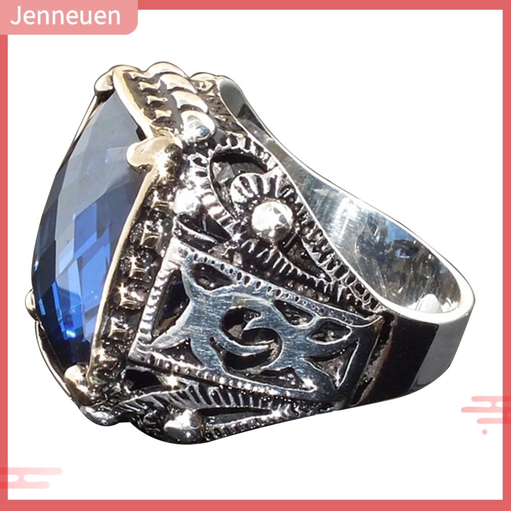 Nhẫn Mặt Vuông Đính Đá Zircon Sang Trọng Cho Nam