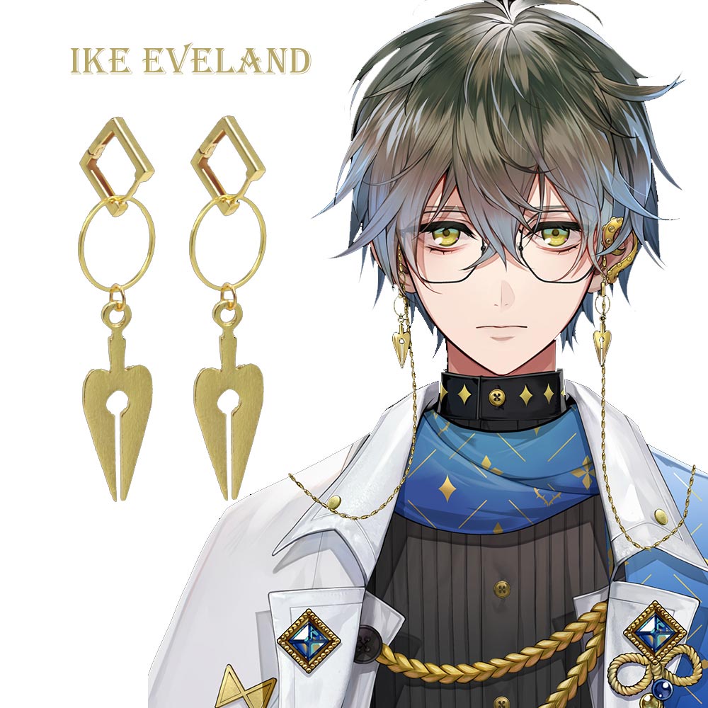 Bộ Vòng cổ + Bông Tai Hóa Trang Nhân Vật Anime Vtuber Luca Kaneshiro Hololive NIJISANJI EN Luxiem Ike Eveland