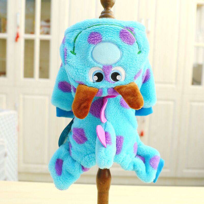 Bộ Đồ Ngủ Bằng Vải Bông Mềm Ấm Áp In Họa Tiết Quái Vật Dễ Thương Cho Cún Cưng Shih Tzu