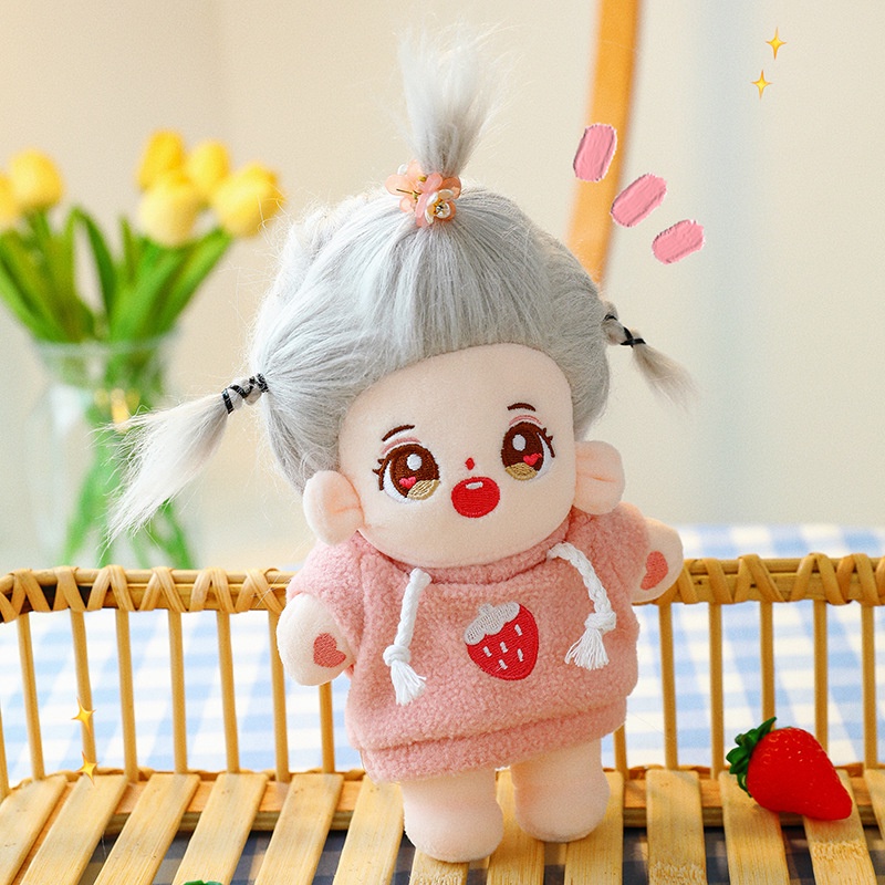 Búp Bê Nhồi Bông Hình Ngôi Sao Tóc Chiên 20cm Nhiều Kiểu Dáng Làm Quà Tặng Cho Bé Gái