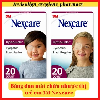 Hộp 20 miếng dán mắt nhược thị trẻ em 3M Nexcare 1537 cỡ nhỏ, sản xuất Canada
