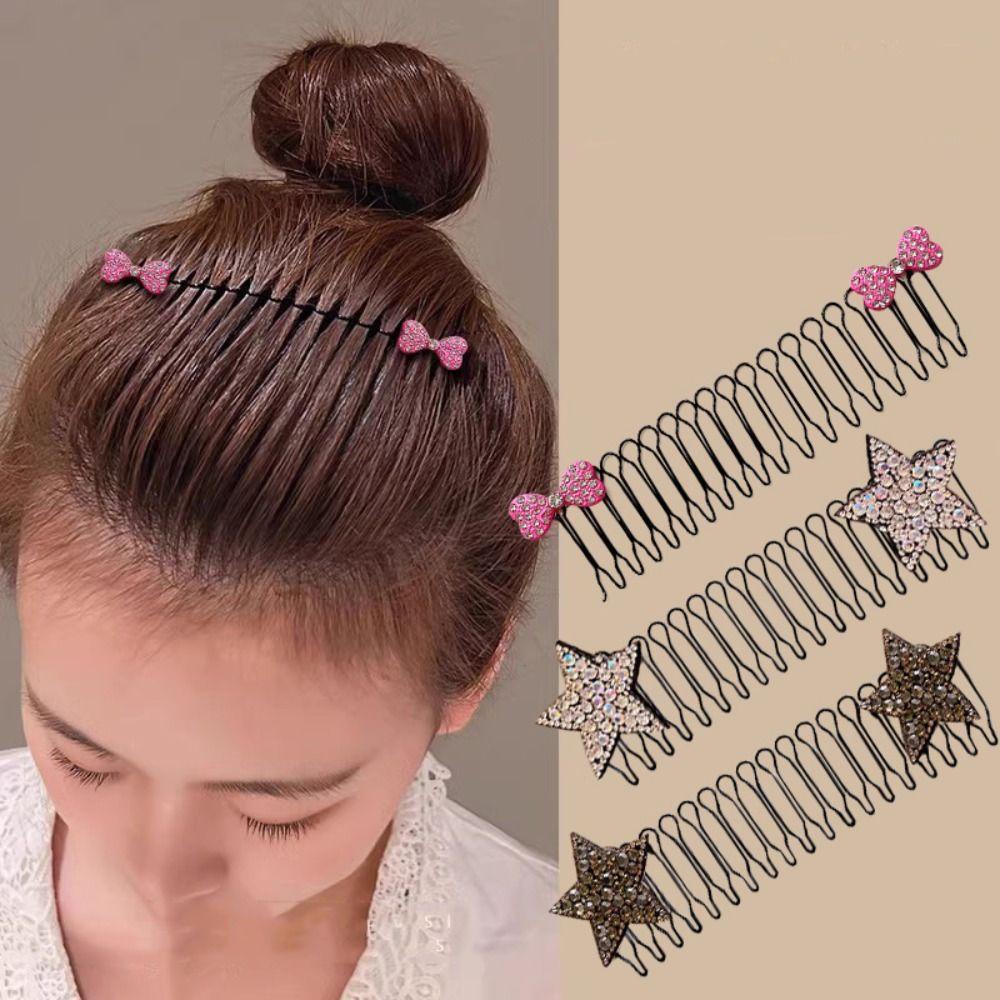 Mxbeauty Lược Cài Tóc Hình Chữ U Họa Tiết Nơ Bướm Xinh Xắn Cho Nữ