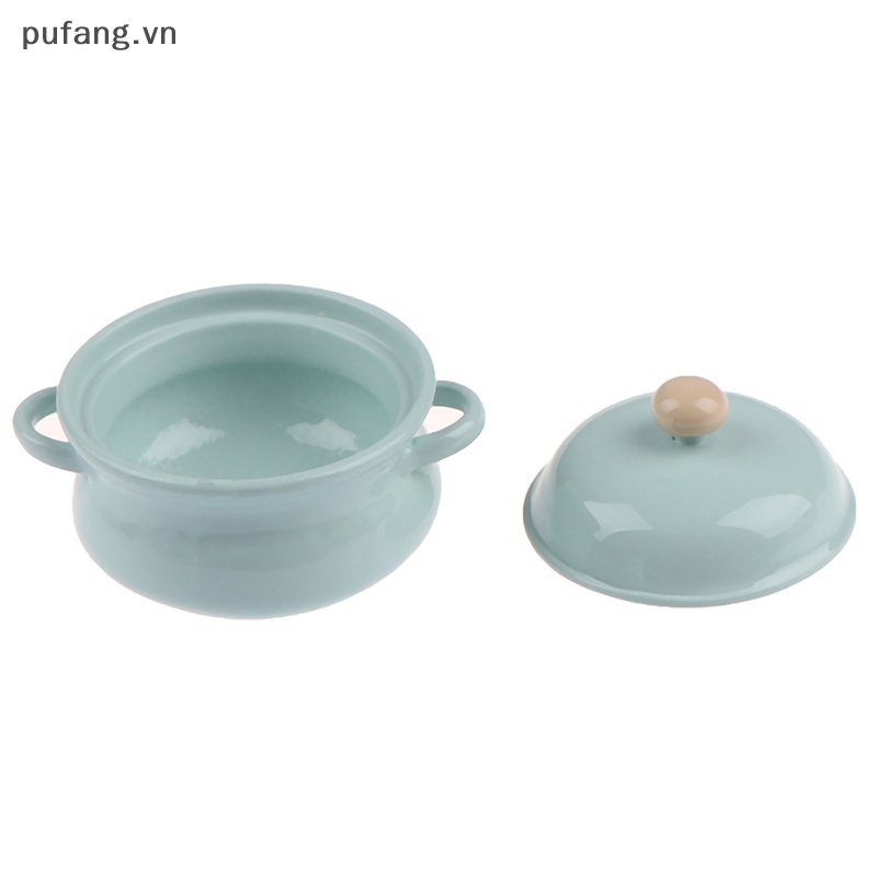 Pufang 1 cái 1/12 dollhouse miniature soup pot đồ dùng nhà bếp đồ chơi mô hình vn