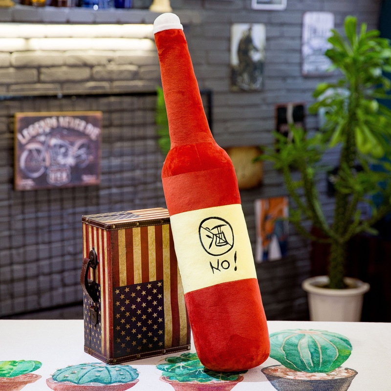 Búp Bê Nhồi Bông Hình Chai Rượu Cỡ Lớn Sáng Tạo