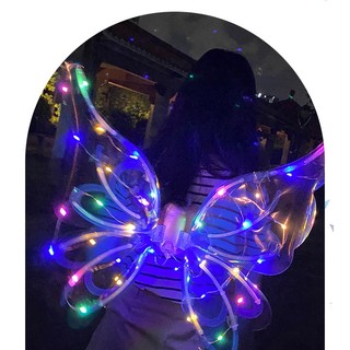 Đồ chơi cánh bướm điện tử phát sáng dành cho trẻ em chơi trang phục ngoài trời / làm quà halloween / giáng sinh