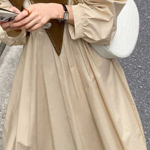 Set Đầm Nữ Tay Dài Kiểu Dáng retro Kèm Khăn Choàng Thời Trang Quyến Rũ