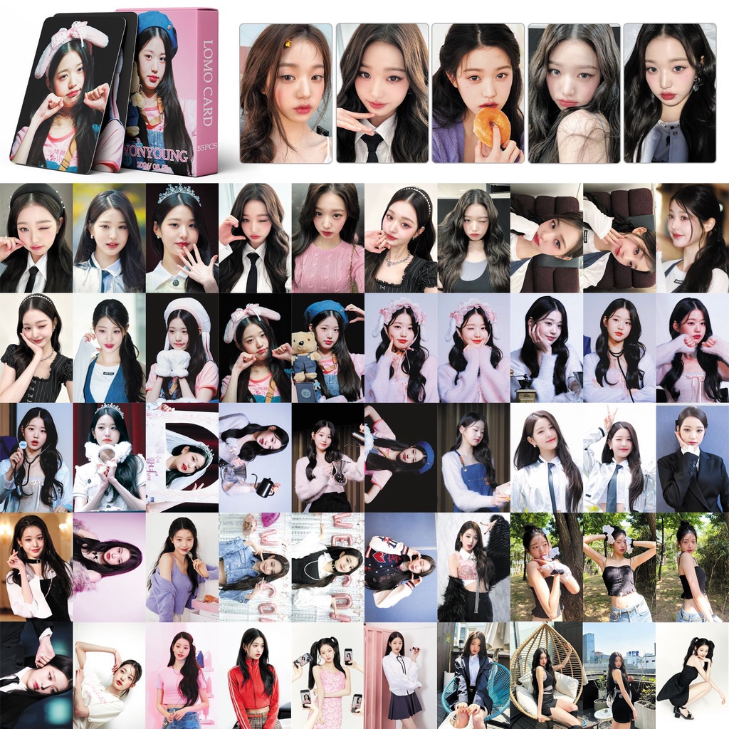 55pcs/box WONYOUNG IVE Photocards Lomo Cards Kpop Postcards Collection New Arrivals