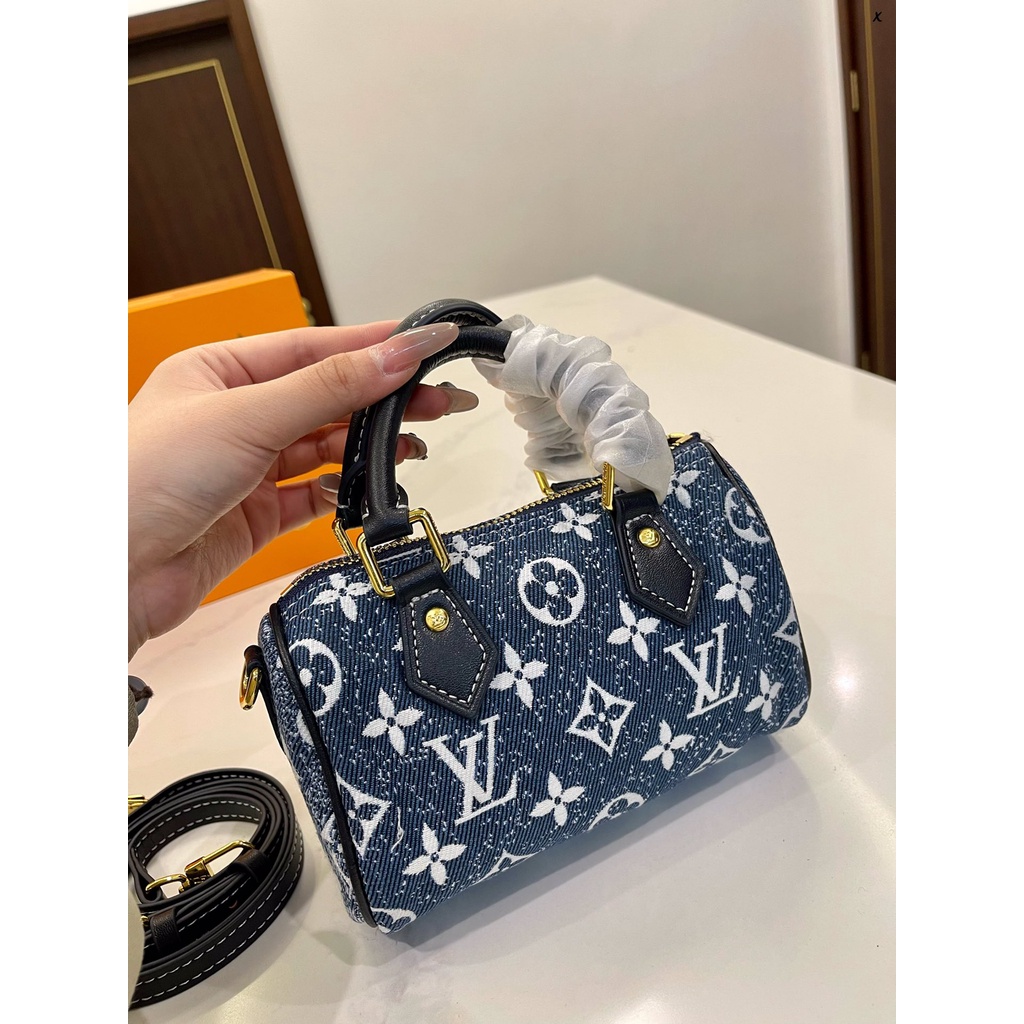 Túi Xách Denim Mini Hình Gối Thời Trang Cổ Điển Dành Cho Nữ