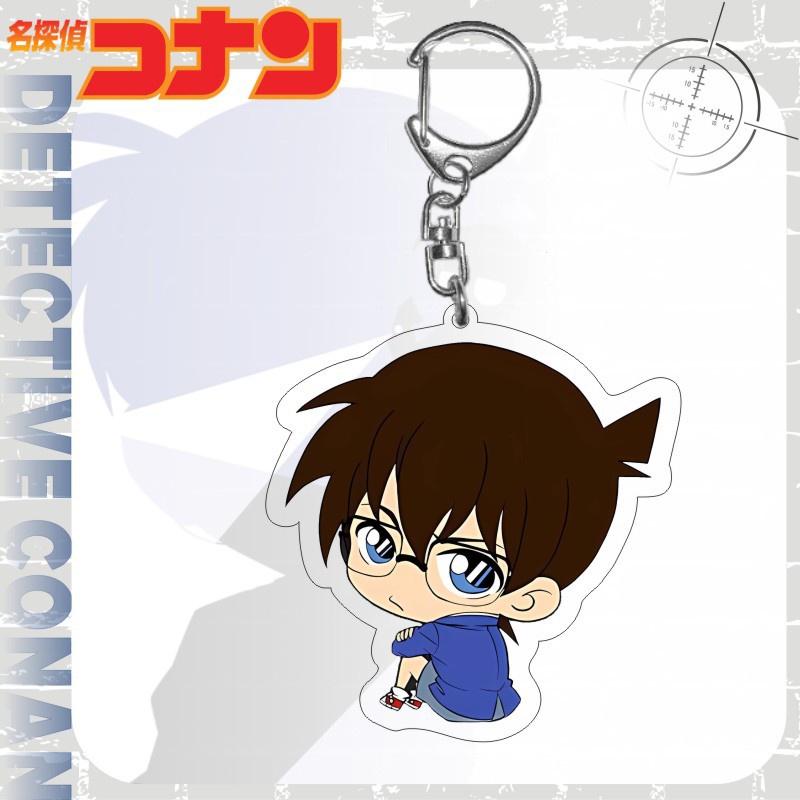 Móc chìa khóa mặt dây chuyền acrylic hai chiều Thám tử lừng danh Conan xung quanh ngôi sao anime Kudo Shinichi Kidd