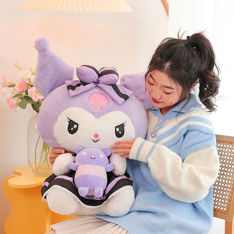 Búp Bê Nhồi Bông Kuromi Màu Tím Dễ Thương Dùng Làm Quà Tặng Sinh Nhật Cho Bé Gái