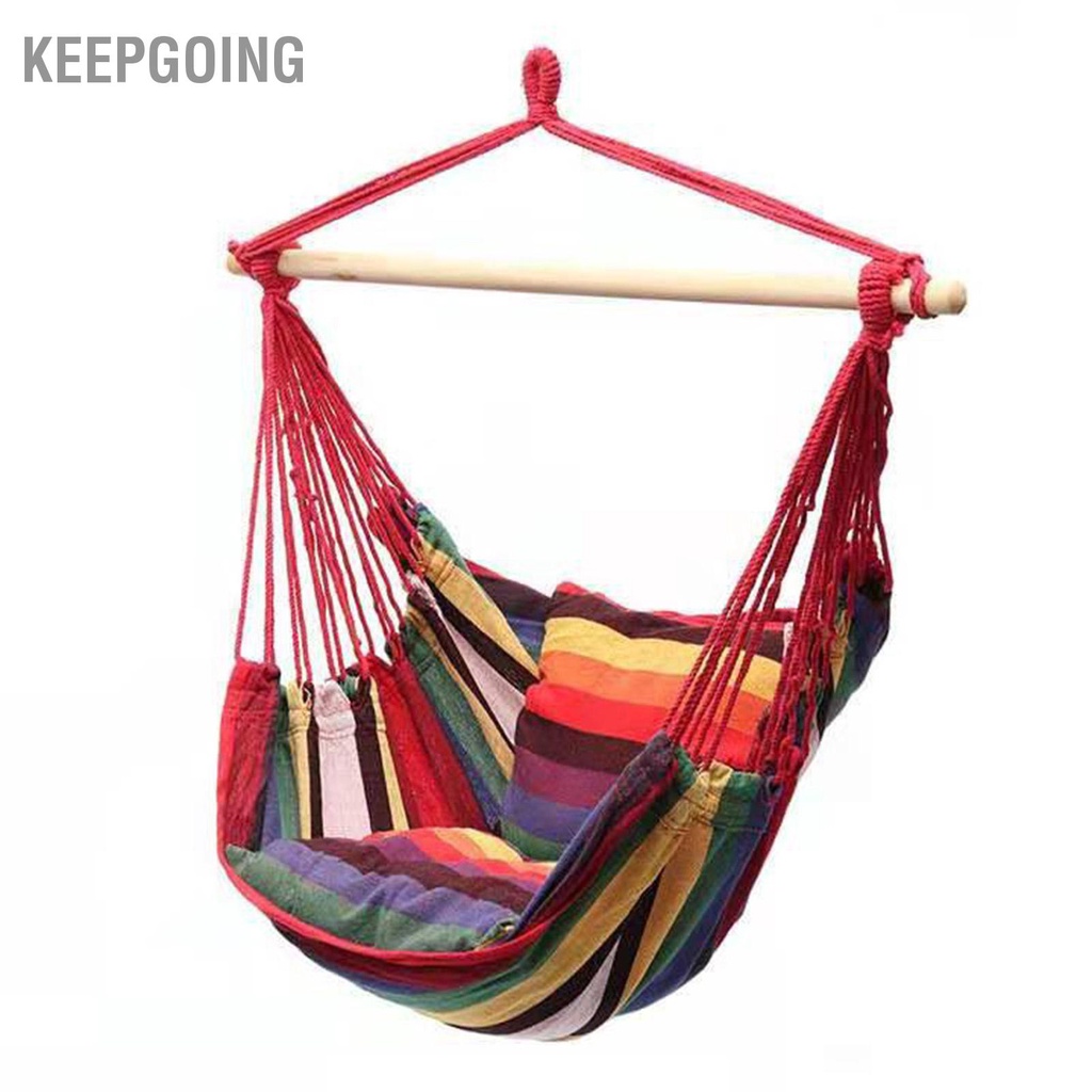 Xích đu cho bé, ghế võng sân vườn, treo xà đơn trong nhà tải  Ghế Võng Vải Di Động Thoải Mái Sọc Nhiều Màu Treo Dây Đu Cho Trong Nhà