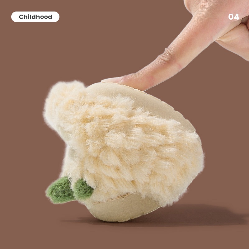 Dép Bông Đi Trong Nhà Chống Trượt Hình Quả Dứa Hoạt Hình Cho Bé