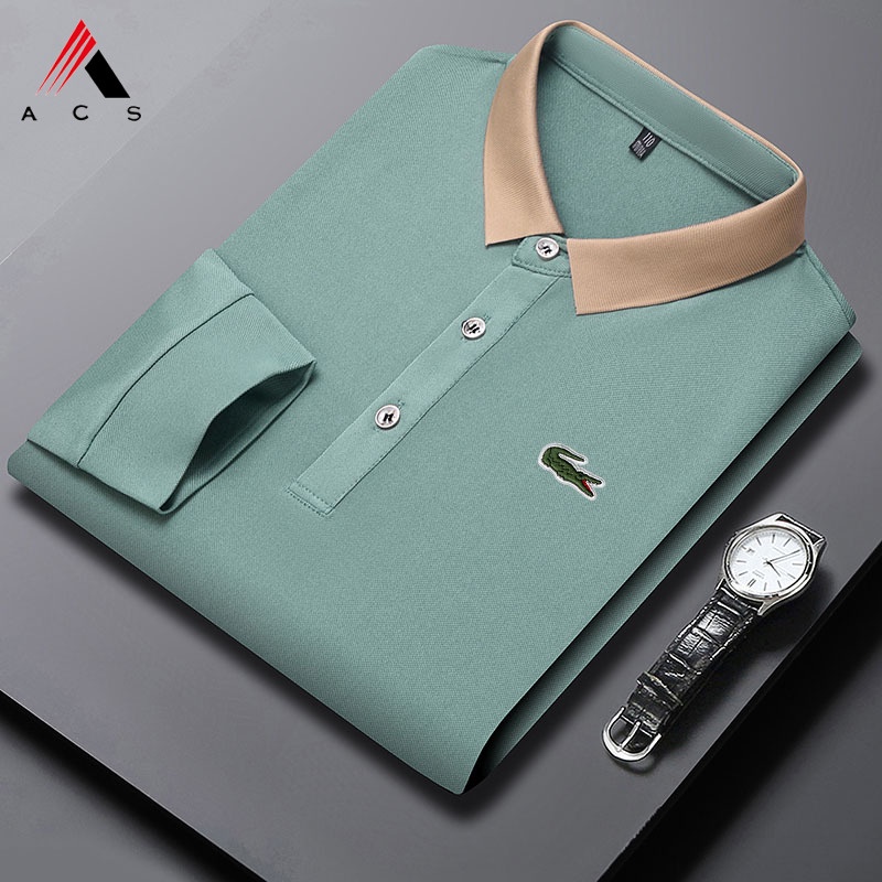 Áo polo Dài Tay Thiết Kế Mới Năng Động Thời Trang Dành Cho Nam
